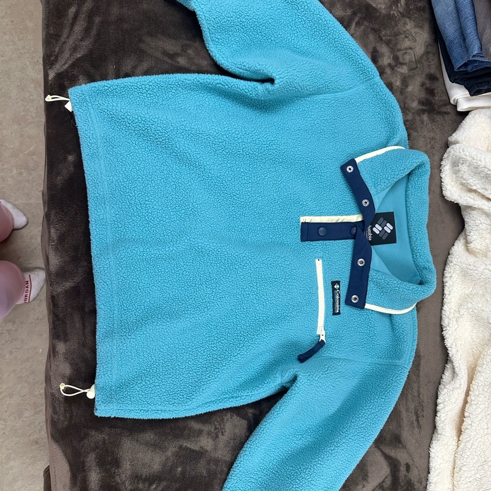 Columbia Teal Fleece Pullover